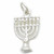 Menorah sterling silver charm .925 x 1 Jewish candlestick charms