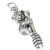 Bear on a Honey Dipper sterling silver charm .925 Bears charms