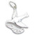 Dove of Peace sterling silver charm .925 Peaceful birds charms