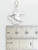 Dove of Peace sterling silver charm .925 Peaceful birds charms detail