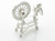 Spinning wheel with movable wheel sterling silver charm .925 x 1 Sewing image 7