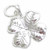 Four Leafed clover sterling silver charm .925 4 Leaf lucky clovers