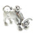 Bull sterling silver charm .925 x 1 Bulls Taurus Zodiac charms