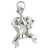 Gemini Twins sterling silver charm .925 x 1 Zodiacs charms