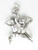 Gemini Twins sterling silver charm .925 x 1 Zodiacs charms image 6