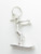 Female Waterskier sterling silver charm .925 Water Skiing charms side view