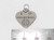 I Love Volleyball heart sterlng silver charm .925 x1 Volley Ball charms detail