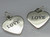 Love Heart sterling silver charm pendant double sided .925 x 1 additional view