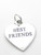 Best Friends Heart charm - pendant .925 x 1 Friendship Friend charms additional view