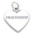 Friendship Heart sterling silver charm .925 x 1 Friends Caring charms
