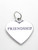 Friendship Heart sterling silver charm .925 x 1 Friends Caring charms additional view