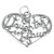 Daughter in Law sterling silver heart charm pendant .925 x 1 Daughters