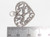 Daughter sterling silver heart charm pendant .925 Daughters Hearts detail