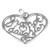 Grand Daughter heart sterling silver charm pendant .925 x 1 hearts
