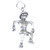 Dancing Scarecrow sterling silver charm .925 Scarecrows Scare Crow