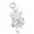 Flowers with a bow sterling silver charm .925 Flower bouquet charms