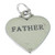 Father heart sterling silver charm pendant .925 x 1 Fathers Love charms