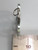 Celtic style thistle sterling silver charm .925 Thistles charms side view
