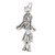 Screaming Woman sterling silver charm .925 x 1 Now who wound her up