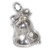 Wedding Bell sterling silver charm .925 x 1 weddings bells charms