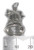 Wedding Bell sterling silver charm .925 weddings bells charms side view