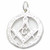 Masonic sterling silver charm with Set Square and Compass .925 x 1