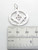 Masonic sterling silver charm with Set Square and Compass .925 detail