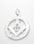 Masonic sterling silver charm with Set Square and Compass .925 x 1 additional view
