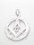 Masonic sterling silver charm with Set Square and Compass .925 additional view