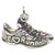 I Love Running 2D sterling silver shoe charm .925 x 1 Runners charms