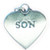 Son affirmation sterling silver heart charm - pendant .925 Sons
