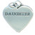 Daughter affirmation sterling silver love heart charm pendant .925