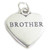 Brother affirmation sterling silver charm .925 x 1 Family Loving charms