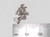 Bunny Rabbit Angel sterling silver charm .925 Rabbits Angels charms detail