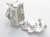Cottage opening sterling silver charm .925 Cottages Homes charms side view