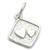 Double Heart Sterling Silver Charm .925 hearts love charms