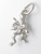Cat playing the fiddle sterling silver charm .925 x 1 Cats Fiddles additional view