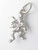 Cat playing the fiddle sterling silver charm .925 Cats Fiddles additional view