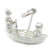 The Owl and Pussy Cat in boat sterling silver charm .925 Nursery Rhyme