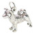 Akita dog sterling silver charm .925 x 1 Akitas Dogs charms