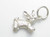 Bunny Rabbit 2d sterling silver charm .925 Rabbits charms additional view