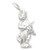 Cat playing a fiddle sterling silver charm .925 x 1 Cats charms