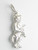 Cat playing a fiddle sterling silver charm .925 x 1 Cats charms side view