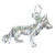 German Shepherd Dog sterling silver charm .925 Dogs charms B3