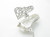 Opening Grand Piano sterling silver charm .925 Music and Pianos charms side view