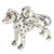 Dalmatian Dog sterling silver charm .925 x 1 Spotty dogs charms