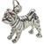 Shar Pei dog sterling silver charm .925 SharPei dogs charms