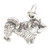 Chow Dog Heavy sterling silver charm .925 Chows dogs charms