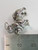 Chow Dog Heavy sterling silver charm .925 Chows dogs charms side view
