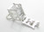 Four Poster Bed sterling silver charm .925 x 1 Beds sleeping charms side view